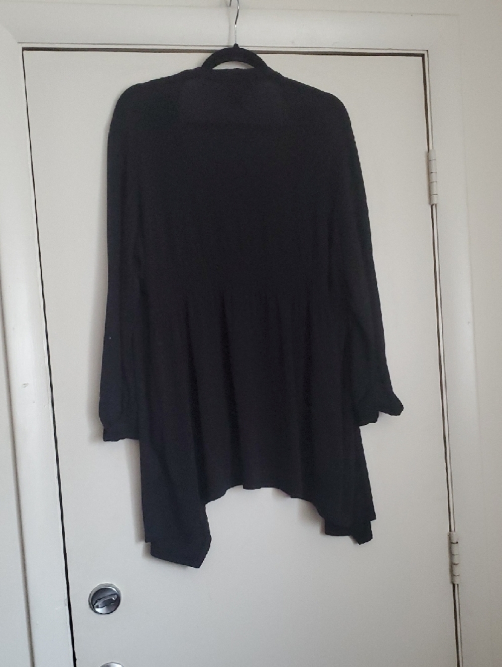 Style & Co. Black Open-Front Draped Cardigan - Picture 9 of 12